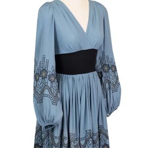 RARE TRASHY DIVA EMBROIDERED DECO L/S DRESS size 16 GUC